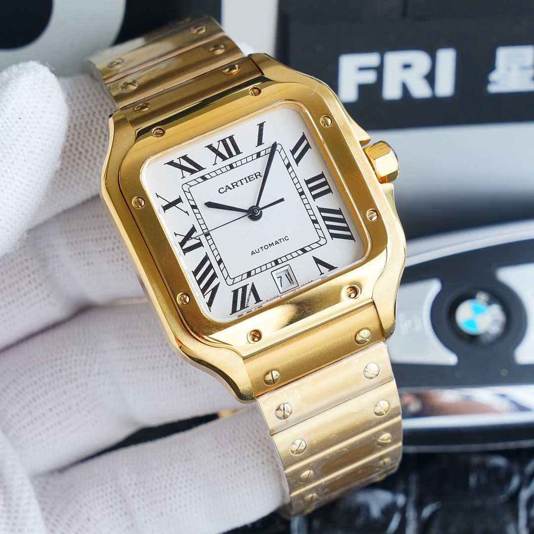 Cartier Santos de Cartier Gold z mechanizmem automatycznym