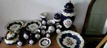 Piękny zestaw porcelanowy kobaltowy Wallendorf  1764