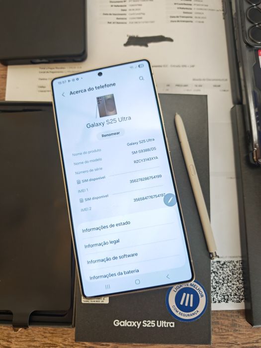 Samsung S25 Ultra 12GB/256GB Dual Sim Preto Titanium  Seminovo C/Ga