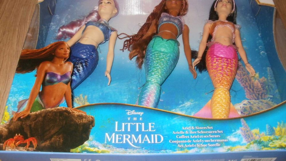 LALKI z BAJKI DISNEY mała syrenka ARIELKA zestaw 3 LALEK