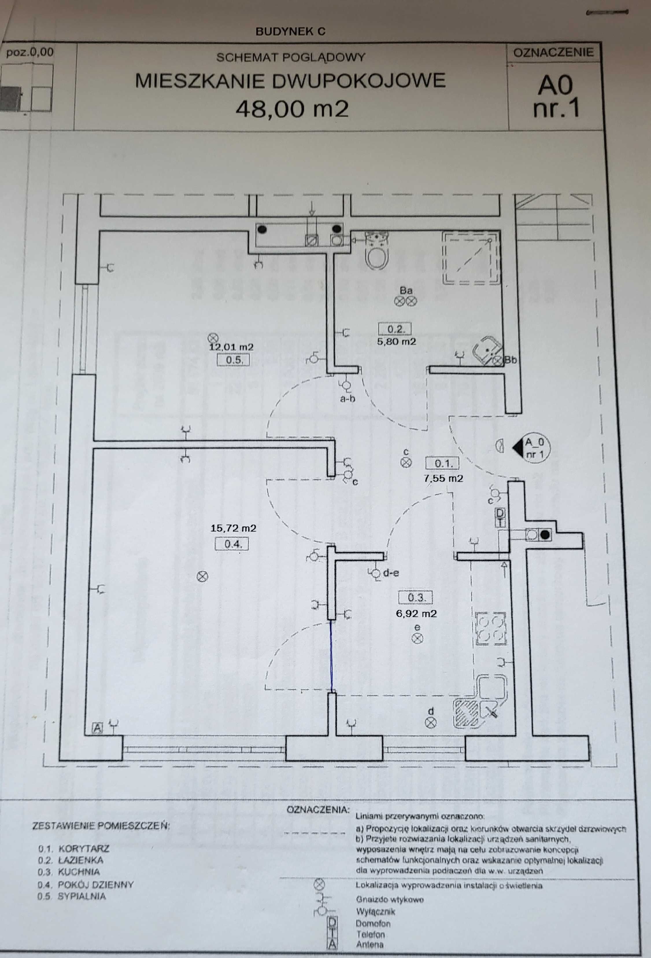 Mieszkanie -Nowosolna 48m²