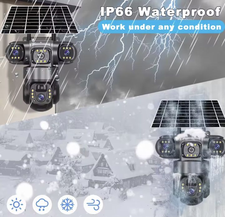 КАМЕРА WIFI АВТОНОМНА КАМЕРА вай фай 15мр V380Pro вулична відеокамера