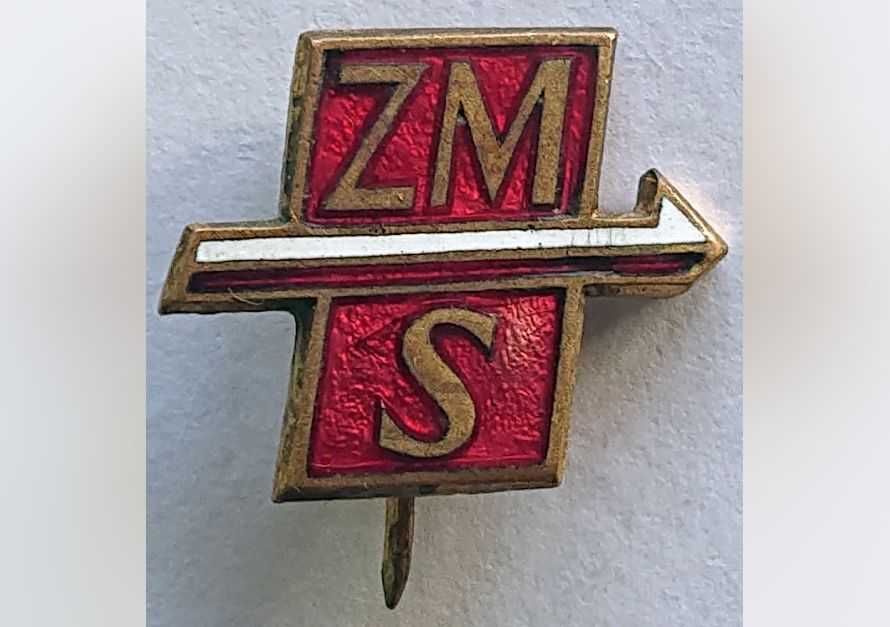 ZMS - metalowy znaczek (przypinka) - PRL