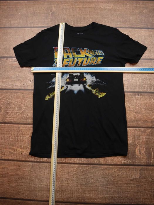 Back To The Future Black tshirt czarna koszulka z krótkim rękawem