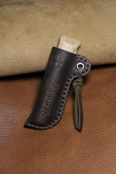 Чехол из натуральной кожи opinel ручная работа