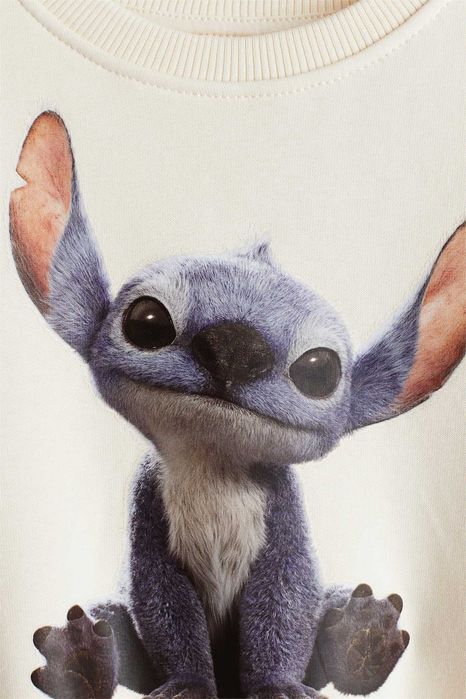 Bluza 110/116cm 4-6Lat kremowa bawełna nowa kol Lilo i Stitch PROMOCJA