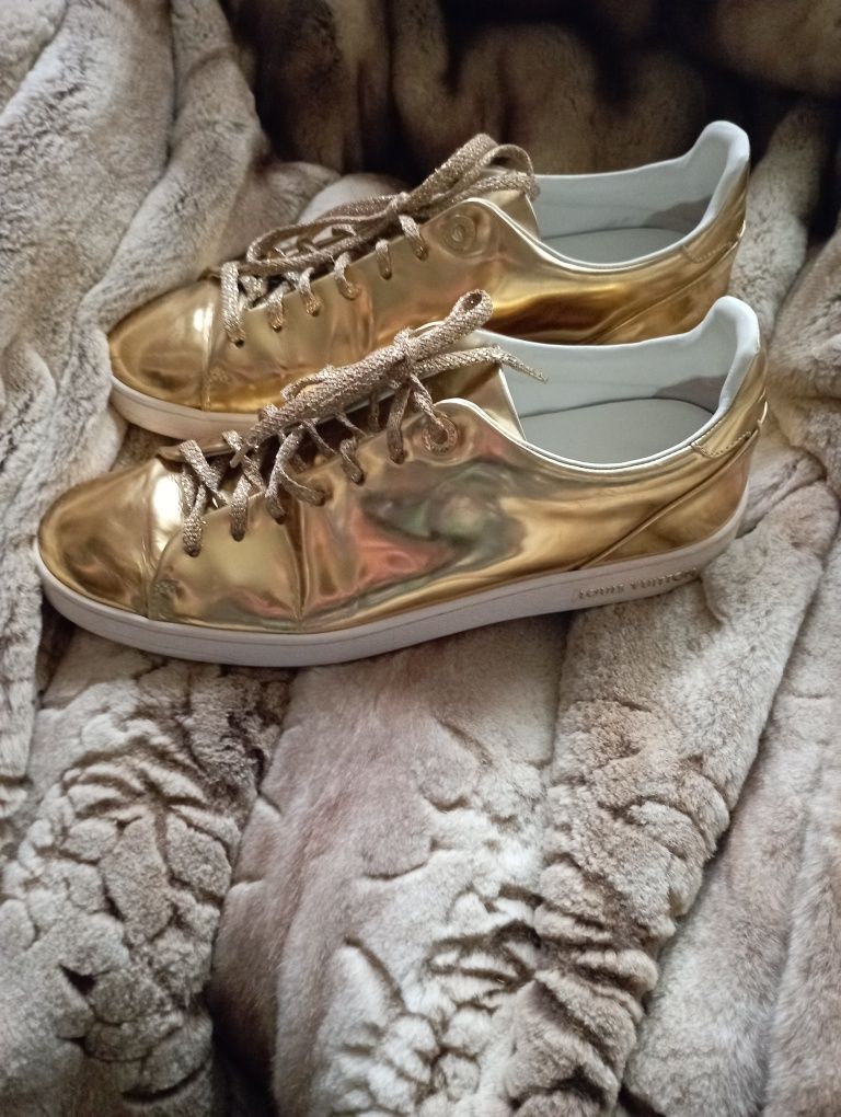 Кроссовки Louis Vuitton sneakers  golden leather  оригінал