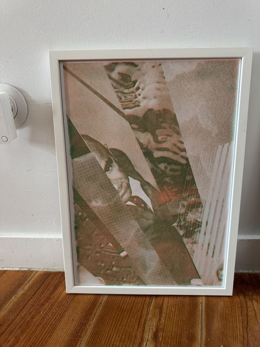 Conjunto de 4 risografias artísticas emolduradas