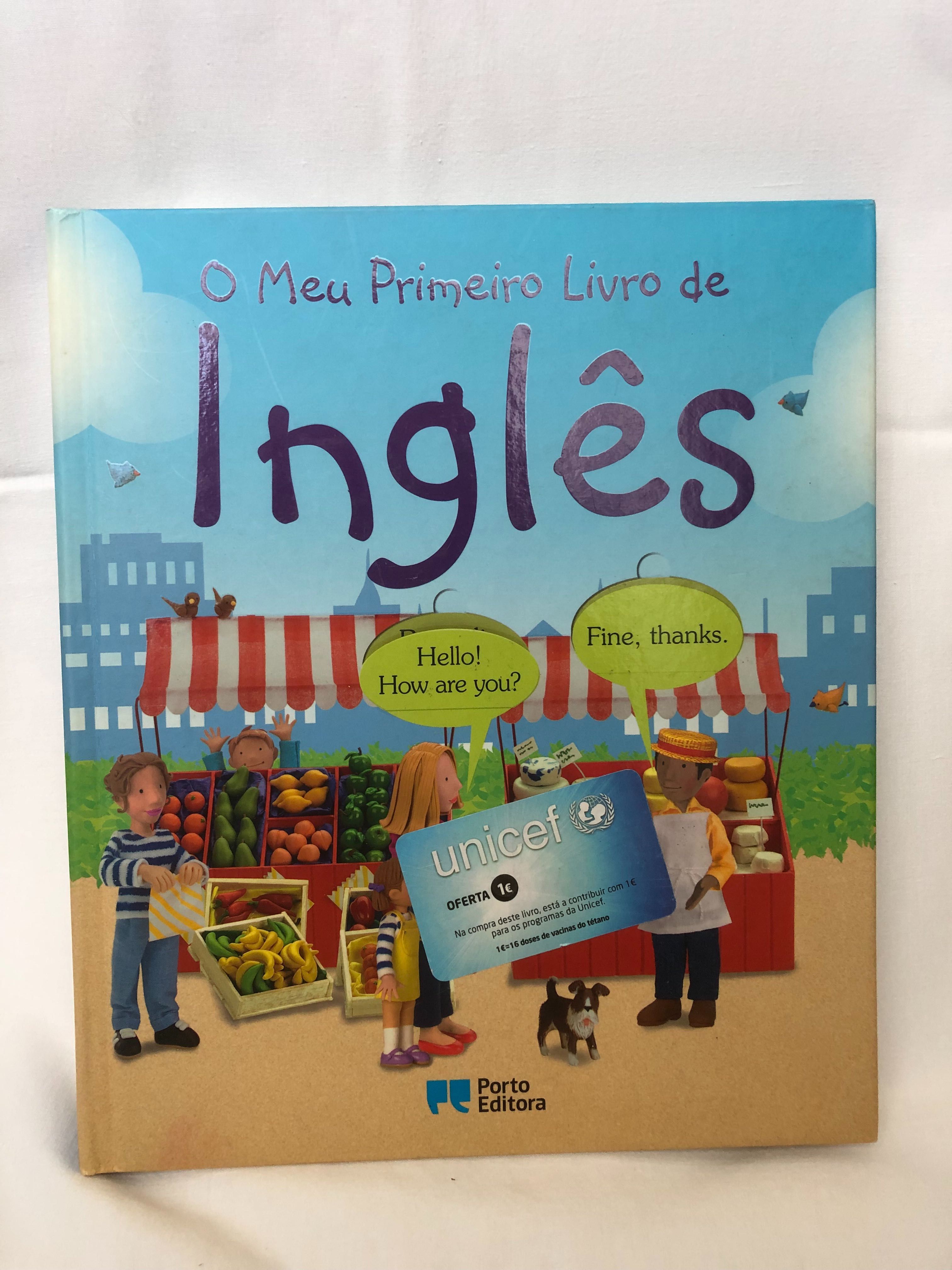 Livro da infantil para aprender inglês, com abas