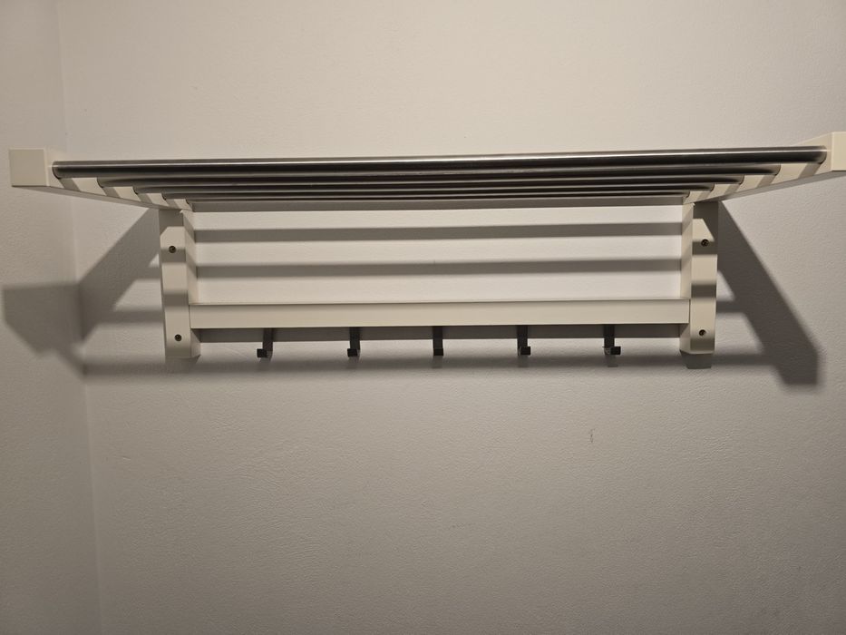 Ławka półka na buty z siedziskiem + wieszak Ikea Tjusig