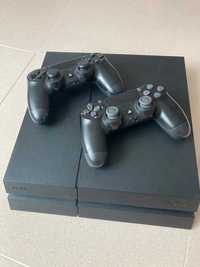 Playstation 4 - 2 comandos + jogo