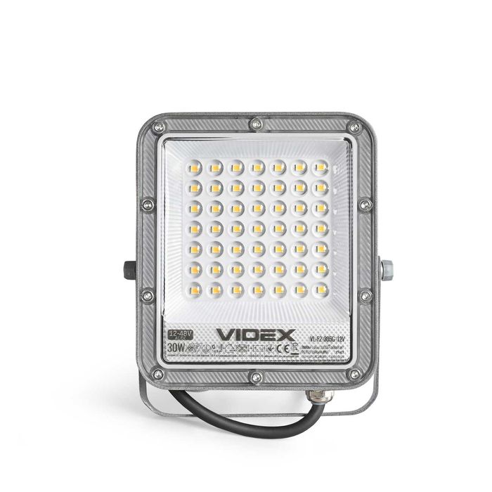 LED 12 Вольт прожектор VIDEX F2 30W 5000K AC/DC12-48V ; F3e ; ГАРАНТІЯ
