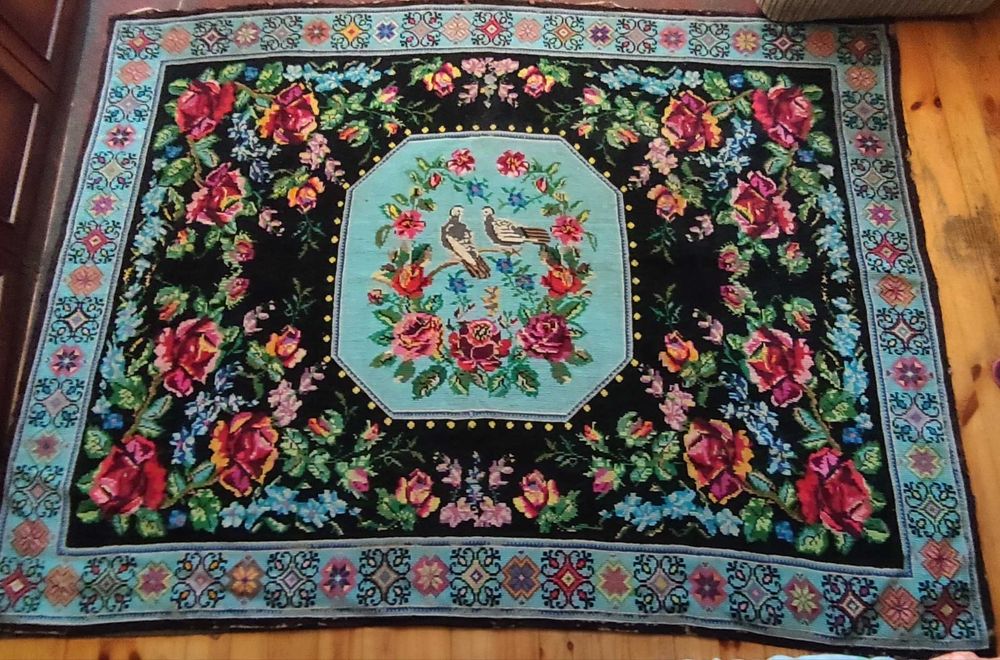 Ковер ручная работа, вышитый, 2,10 х 1,58