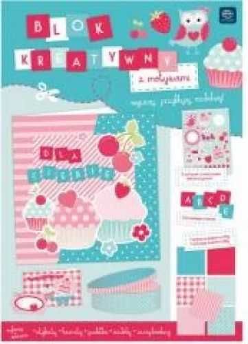 Blok kreatywny A4 z naklejkami Pastel