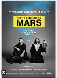 Bilhetes 30 seconds to mars