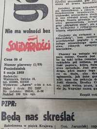 Gazeta wyborcza numer 1/1989