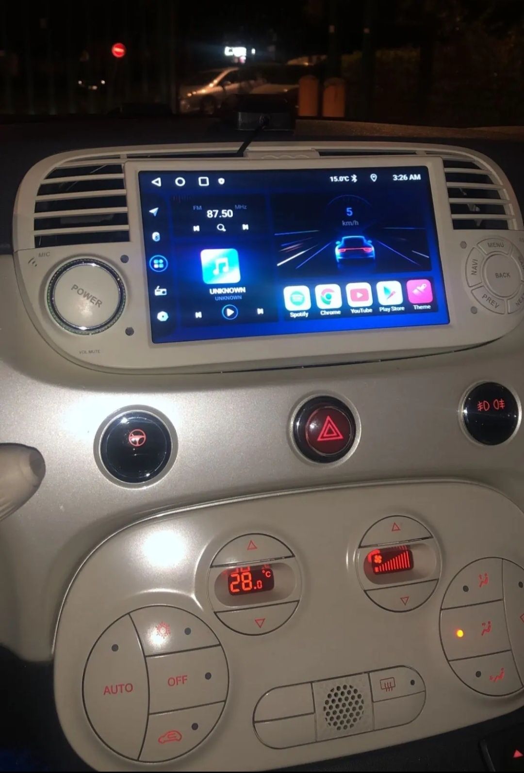 Radio nawigacja FIAT 500 android  2007 - 2014 Navi Gps