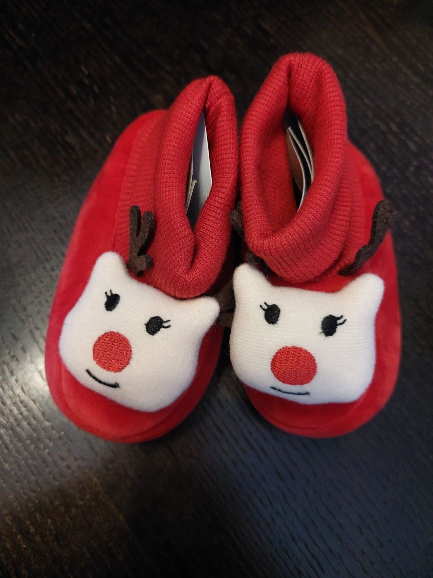 Buciki świąteczne niemowlęce r.18 unisex