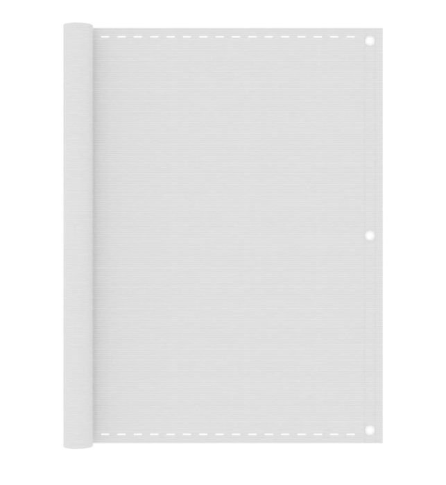 Parawan balkonowy mata cieniująca 120x600 HDPE biały