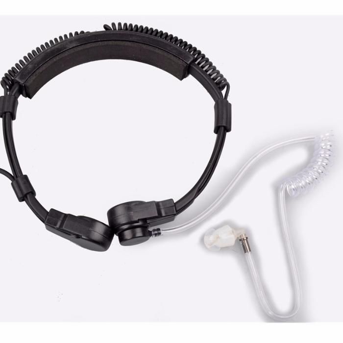 Laringofone PTT Auricular Ajustável Silicone p/ Baofeng Kenwood