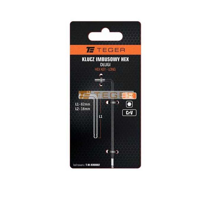 TEGER Klucz imbusowy HEX H2 - DŁUGI