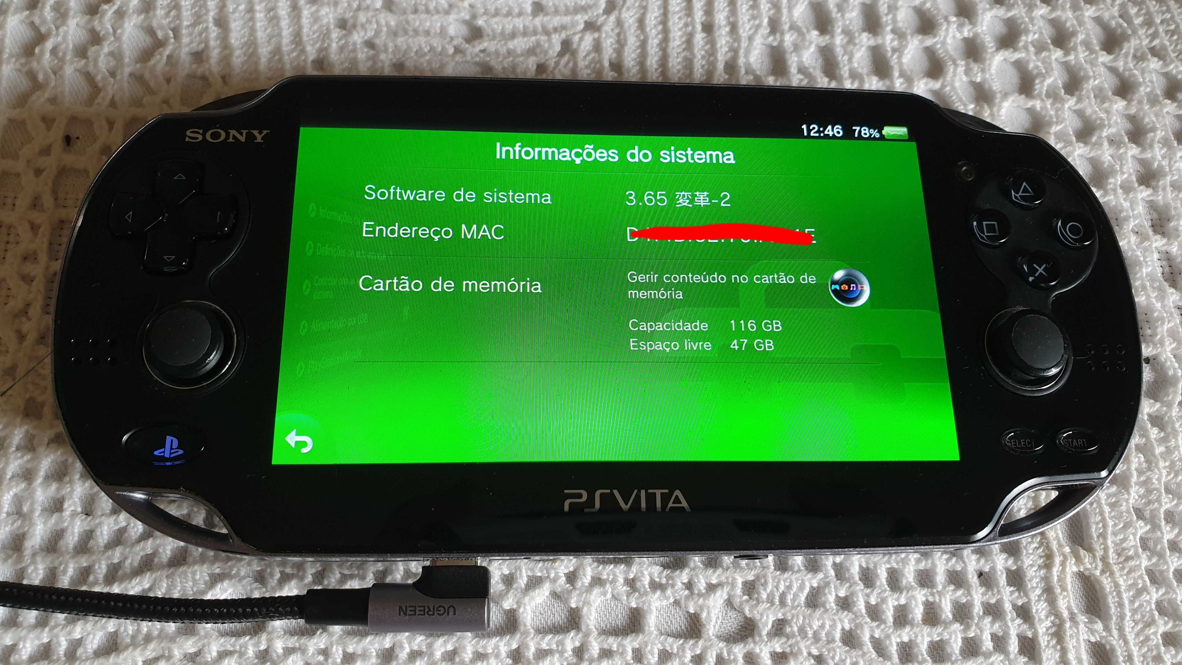 Sony playstation vita oled modificada USB-C