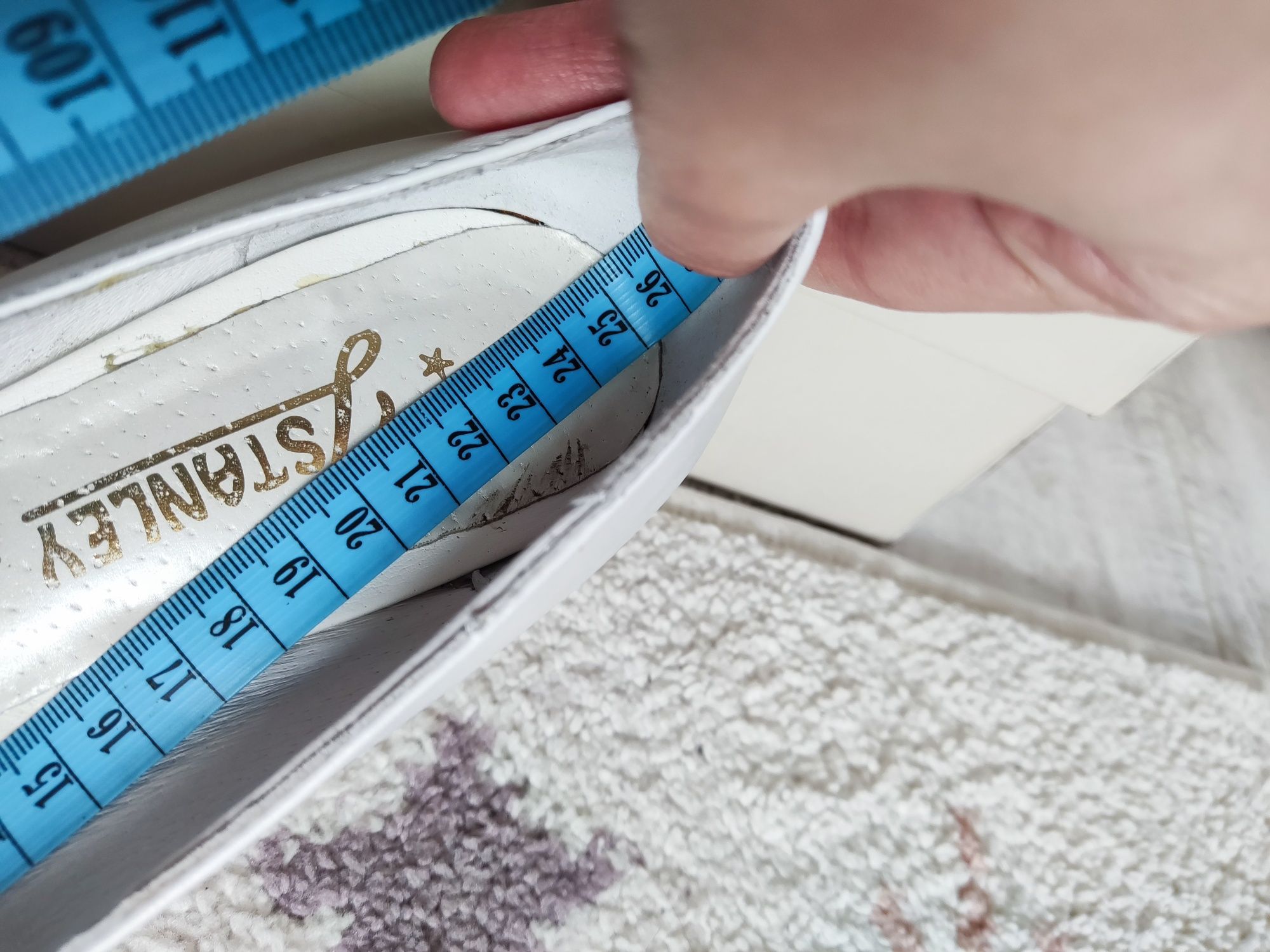 Buty na obcasie białe ślubne Stanley - skóra, r. 38