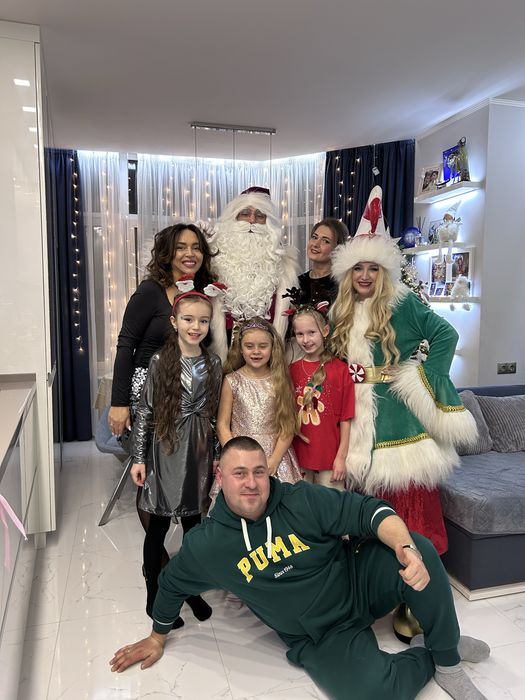 Новорічне експрес привітання Санта Клаус Ельф Дід Мороз та Снігуронька