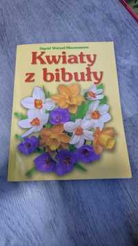 Książka kwiaty z bibuły