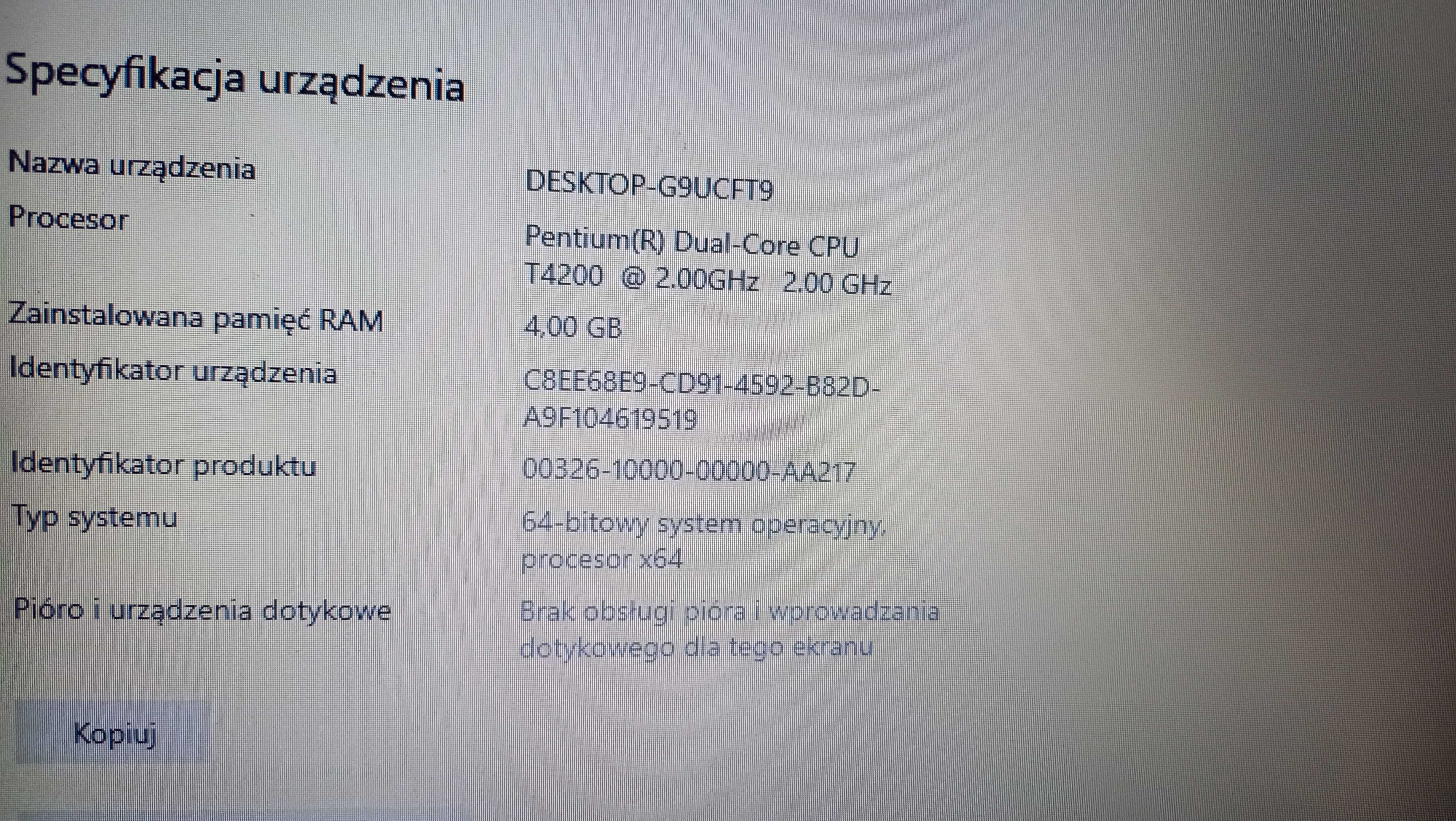 Laptop Asus K70IO 17,3" IntelCore 2 Duo, RAM 4GB, HDD320 GB