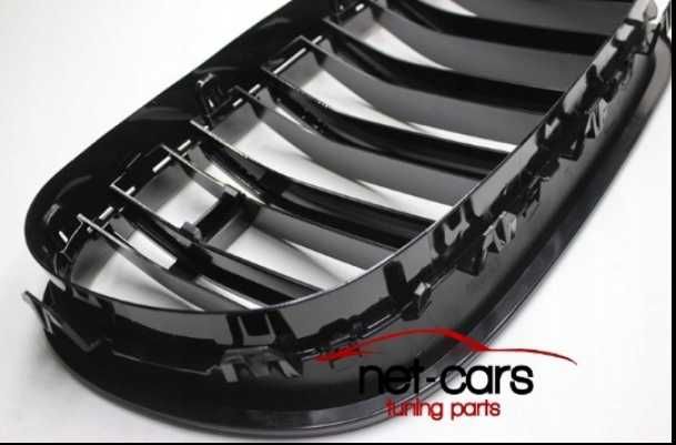 Spoiler przód + grill + dyfuzor BMW F10 F11 czarny połysk OO-OO