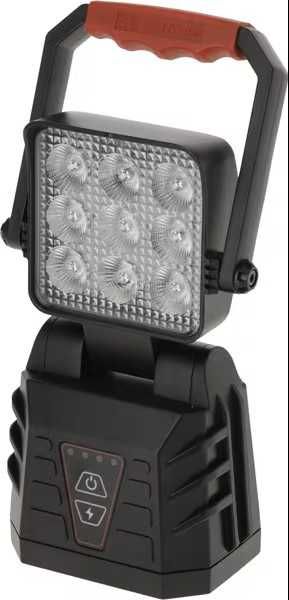 Akumulatorowa lampa warsztatowa robocza LED, światło białe/pomarańcz,
