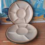 Pruszków porcelit talerze dzielone kabaret.  Ceramika PRL.