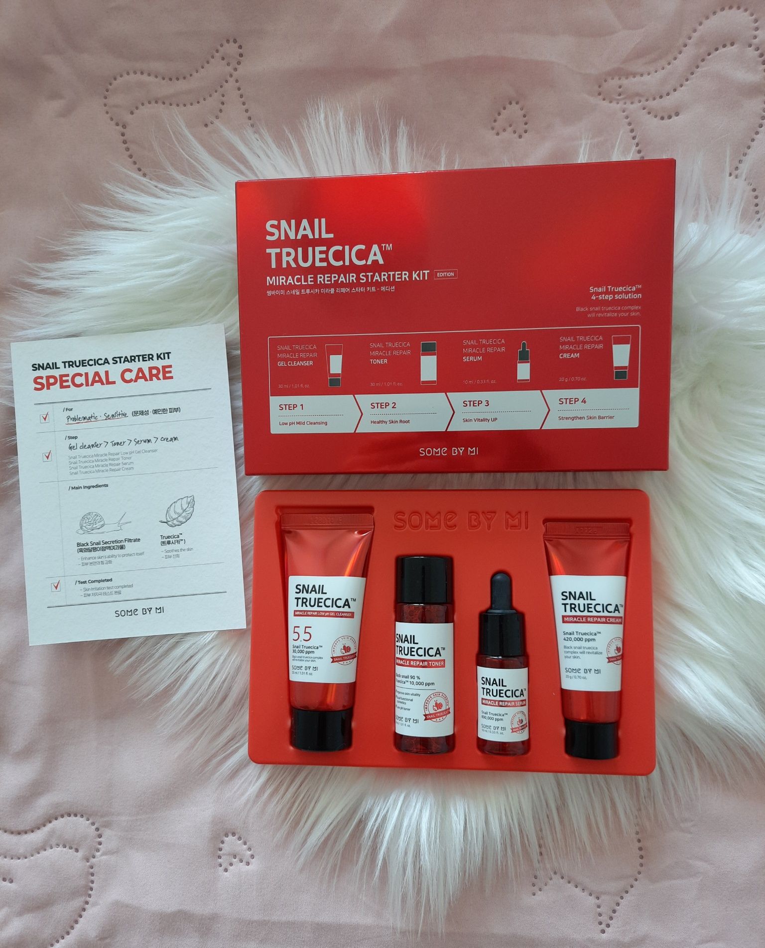 Zestaw kosmetyków, Snail truecica, miracle repair starter kit, serum