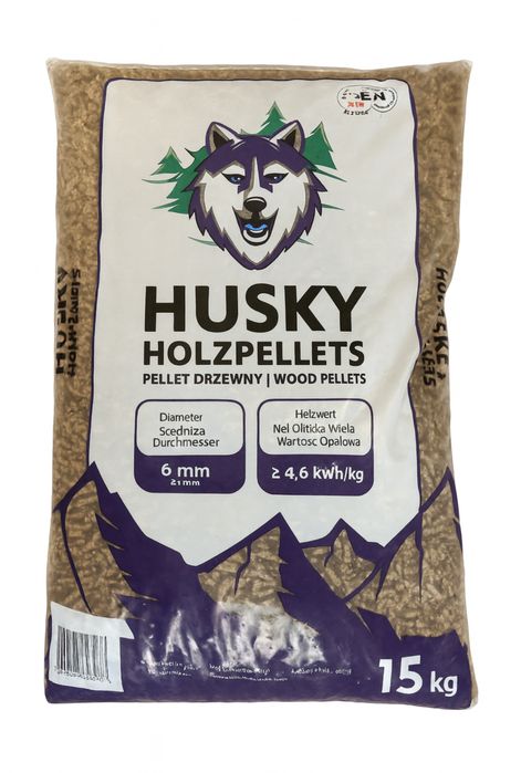 Pellet drzewny GREEN, Wood pellet, Husky, Pelleton wysoka jakość A1