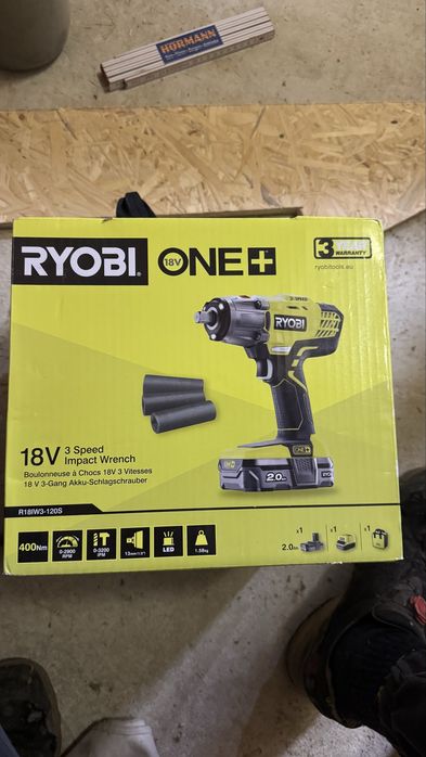 Klucz udarowy akumulatorowy Ryobi, R18IW3-120s