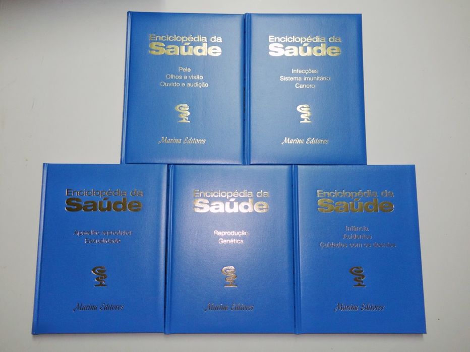 Enciclopédia da Saúde, 10 volumes e atlas de anatomia - NOVO