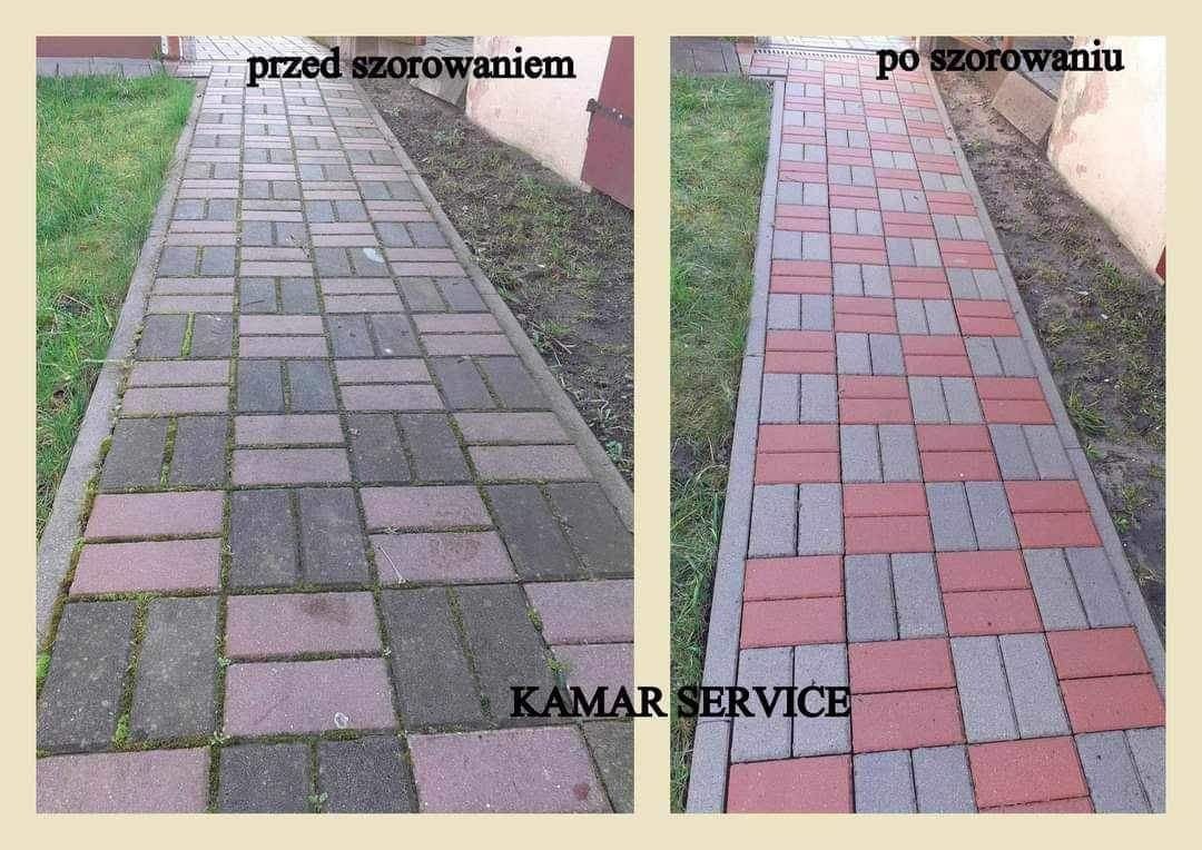 Czyszczenie kostki brukowej,mycie tarasów,ogrodzeń,, mycie elewacji,