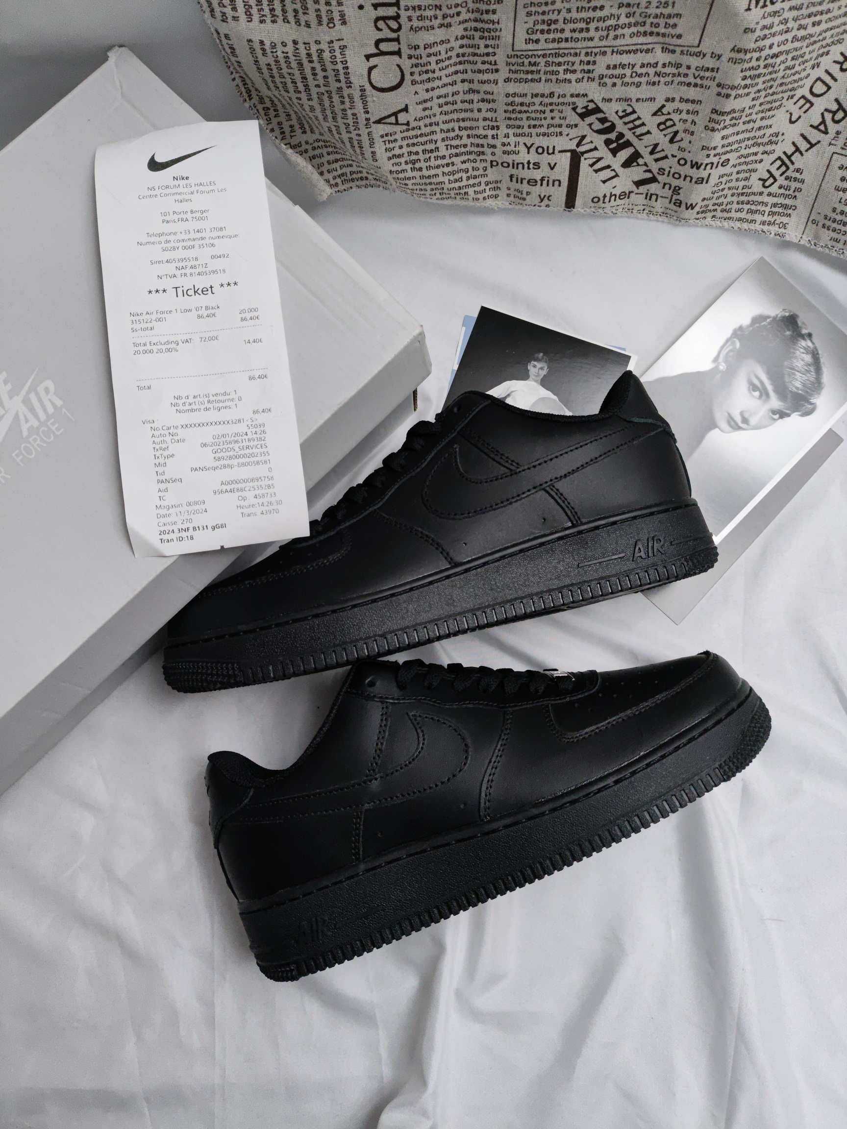 Nike Air Force 1 Low Black Eu 39