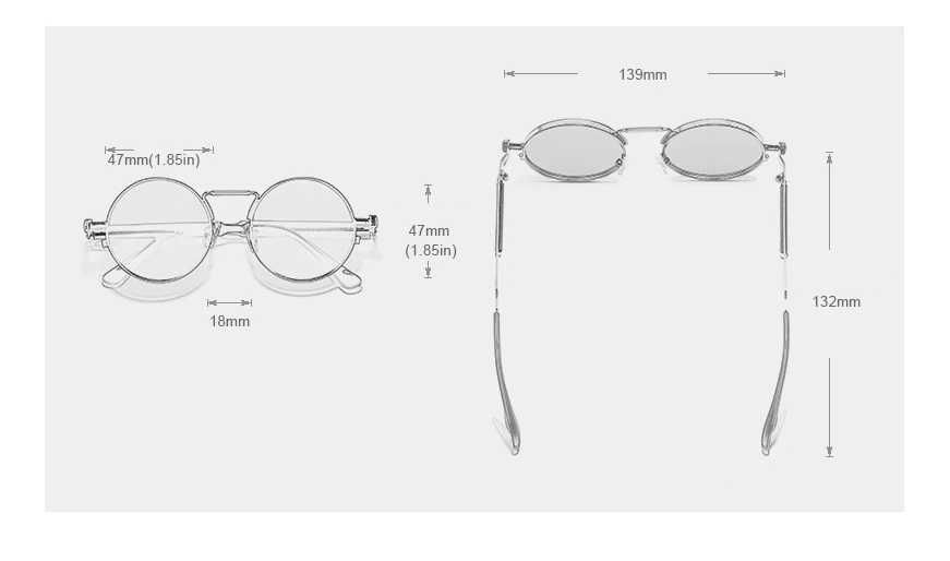 OKULARY Przeciwsłoneczne Lenonki RETRO Steampunk UV400 oldschool BLACK