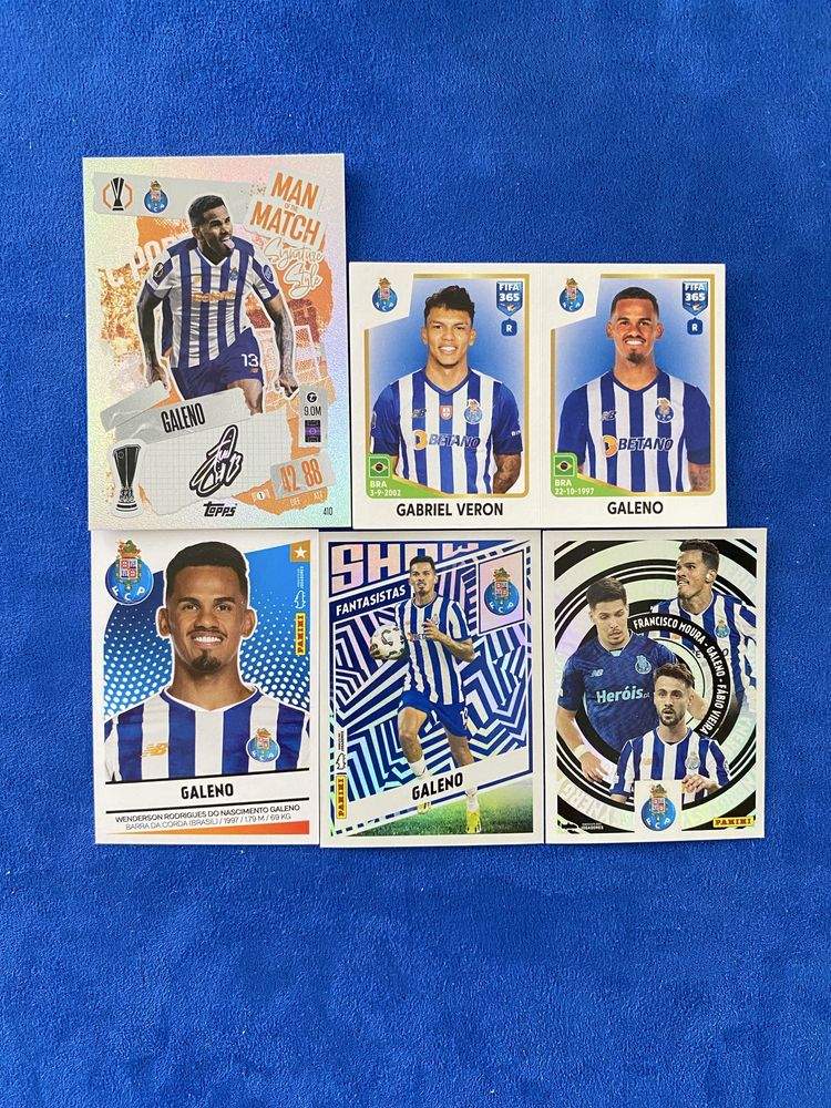 Cromos e Carta Galeno FCP Futebol Clube do Porto Panini e Topps