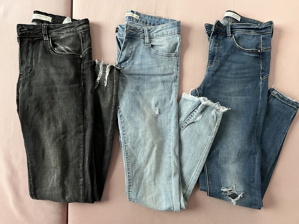 3 szt jeansow stradivarius S