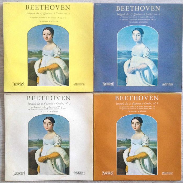 Coleção 10 LP Beethoven Quatuor Shaffer Integrale 17 Quatuors à Cordes