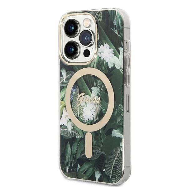 Etui Guess Jungle MagSafe na iPhone 14 Pro + ładowarka indukcyjna - zi