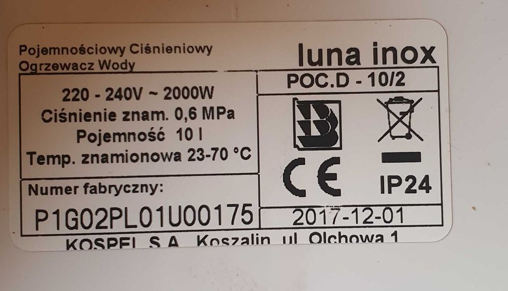 Podgrzewacz do wody Kospel