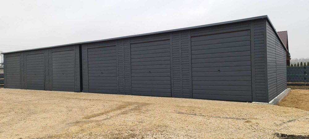 Garaz blaszany 7x6 drewnopodobny