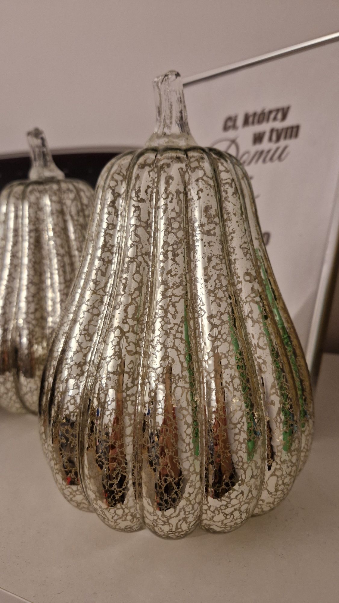 Simpdecor szklana dynia z oświetlenie LED dekoracja