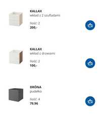 4 szt. Regały Kallax z Ikea. Nowe nieużywane
