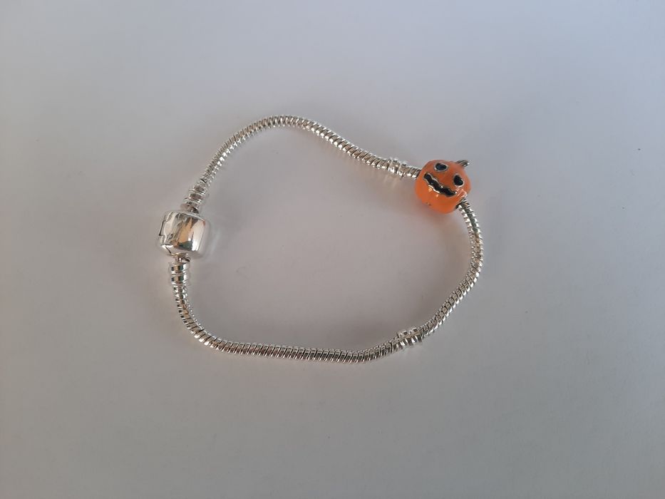 Srebrna bransoletka modułowa+charms p. 925 w stylu pandora.