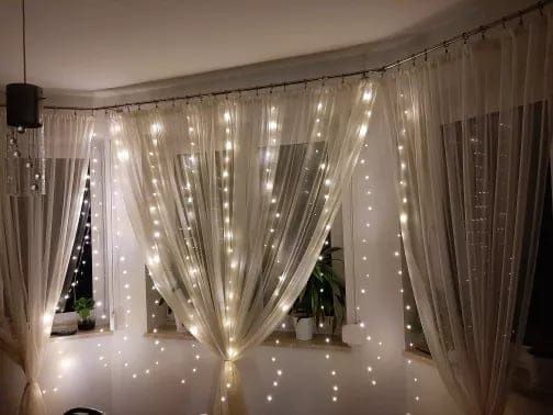 Girlanda Kurtyna LED 3x2 ciepły biały